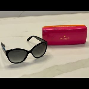 Kate Spade Kiersten/S womens black oval sunglasses